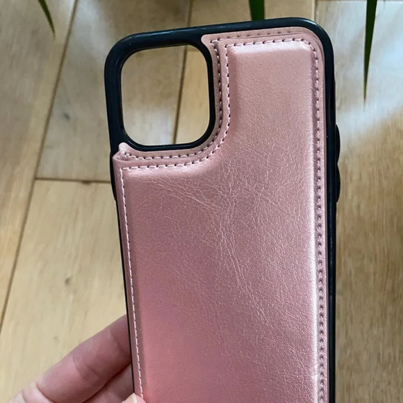 Metallic Pink Cellphone Case iPhone 11 Pro Wallet Case 5.8in - Picture 3 of 13